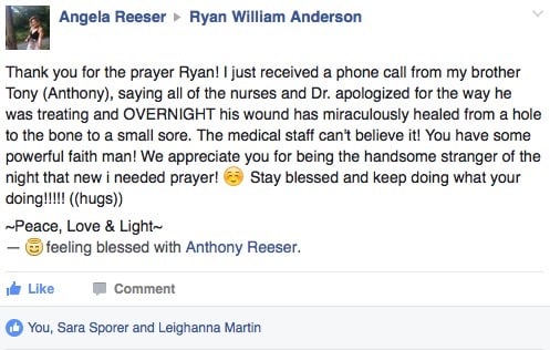Overnight wound healing testimony